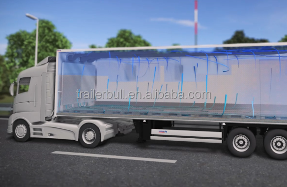 America Market Semi-Trailer with Sliding Axle System and Aluminum Composite Sandwich Insulation Walls