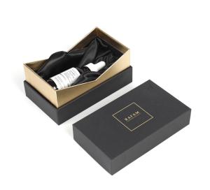 Quality CMYK Black Essential Oil Cardboard Box With Lid 2.5mm wholesale