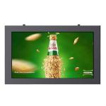 Horizontal Outdoor Advertising Kiosk , Lcd Digital Poster Long Panel Life