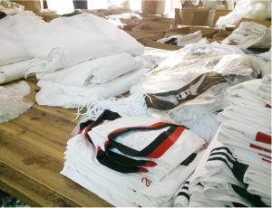 Quality wholesale cotton/polyester white Custom taekwondo clothes uniform suits manufacturer wholesale