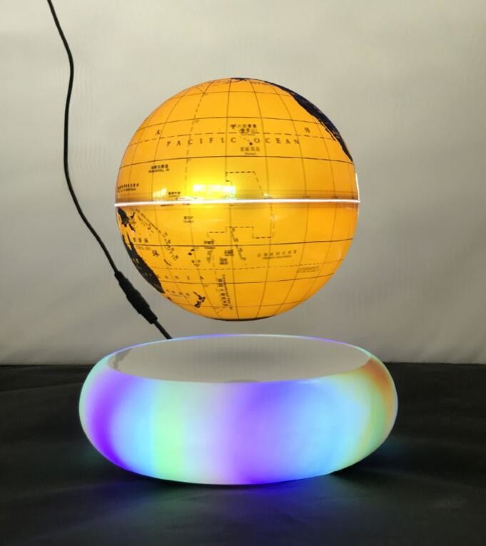 NEW 360 colorful led light magnetic floating levitating globe 8 inch for decor gift