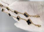 Women'S Vintage Alhambra 18K Gold Jewelry Handmade With Onyx No Diamond
