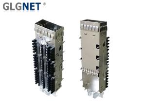 Quality Stampled Formed QSFP SFP Cage Single Port With Light Pipe Heat Sink wholesale