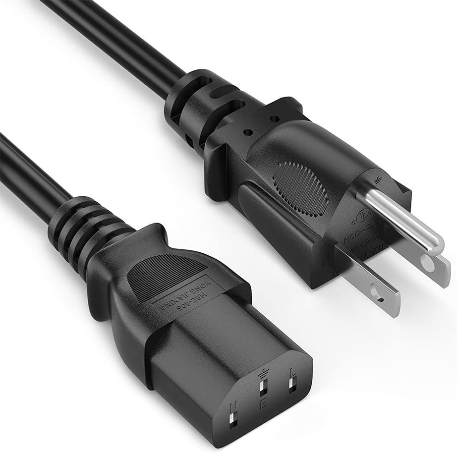 Electrical 5ft Appliance Power Cord US UL Plug 3 Prong Cord For TV
