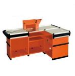 Customized Orange Supermarket Checkout Counter Commercial Anti Rust