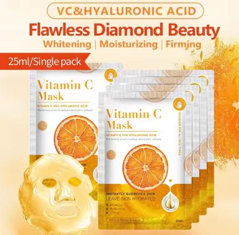 Popular Vitamin C Mask Cosmetics Factory Manufacturer Whitening Facial Mask