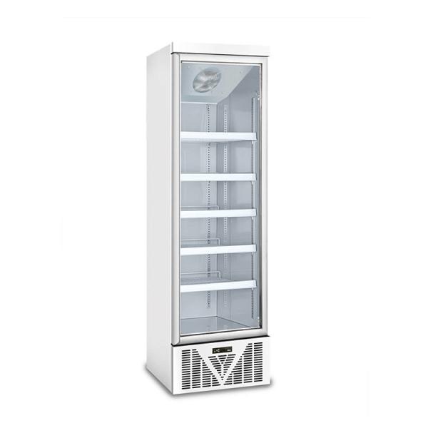 Cheap Bottom Mount Type Commercial Glass Freezer With Automatic Drain Water Evaporating System for sale