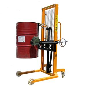 Quality 350kg 1600mm Hydraulic Drum Lifter Movable Manual Hand Oil Stacker wholesale