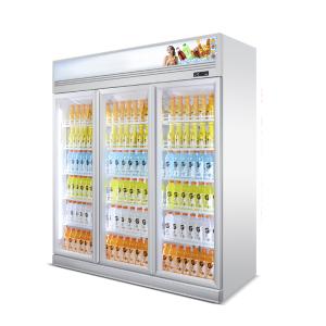 Quality 1000L Supermarket Upright Commercial Chiller For Cold Drink Display Refrigerator wholesale