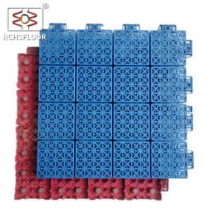Quality 1.81cm Thick PVC Interlocking Floor Tiles Outdoor Basketball Court Flooring Tiles 34x34cm wholesale