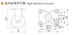 3 Inch Replacement Caster Wheels , 100mm Castors With Brakes 3713P-57