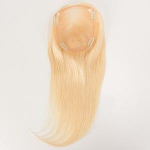Quality 6x8 Women'S Toupee Wigs Remy Hair Lace Closure Topper Cuticle Aligned Real Blonde #613 wholesale
