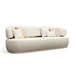 Beige Sectional Couch Living Room Leather 3 Seater Sofa With Chaise Hotel