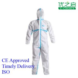 Quality White Disposable Protective Coverall Spunbond Meltblown Polypropylene Material wholesale