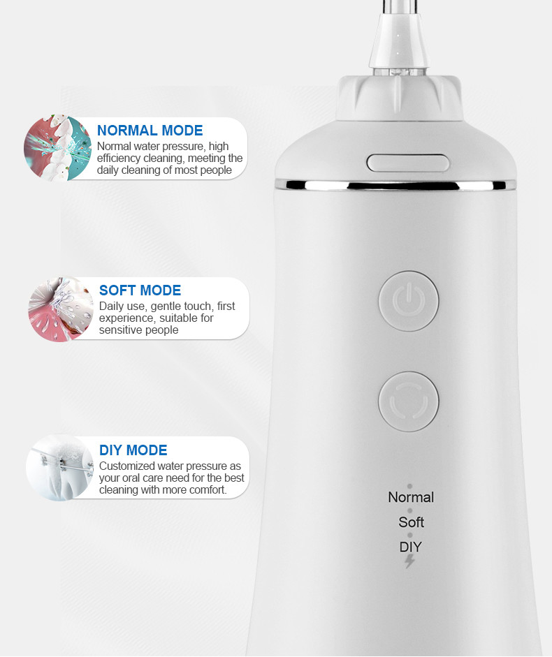 3W Compatible Water Flosser DIY , IPX7 Waterproof Portable Dental Oral Irrigator