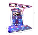 55 Inch Music Dancing Redemption Game Machine Iron Box Material