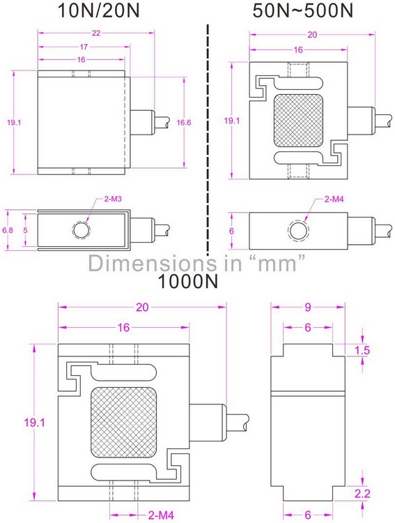 50N tension compression force measurement 5kg