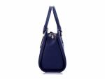 Waterproof Zippered Leather Tote Bags Solid Hand Holder Big Size With Pendant