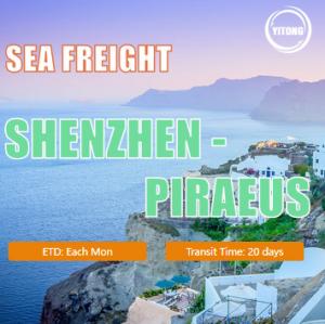 Quality 20 Days International Sea Freight Forwarding Services From Shenzhen To Piraeus Greece wholesale
