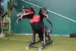 Snow Proof Realistic Animatronic Animals , Electric Life Size Monster With Fur
