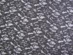 150cm Water Soluble Cotton Nylon Lace Fabric Black Knitted CY-LW0032