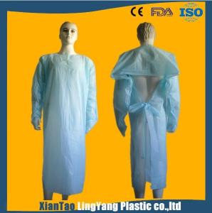 Quality Lightweight Disposable Plastic Gowns / Patient Surgical Gowns Anti Blood wholesale