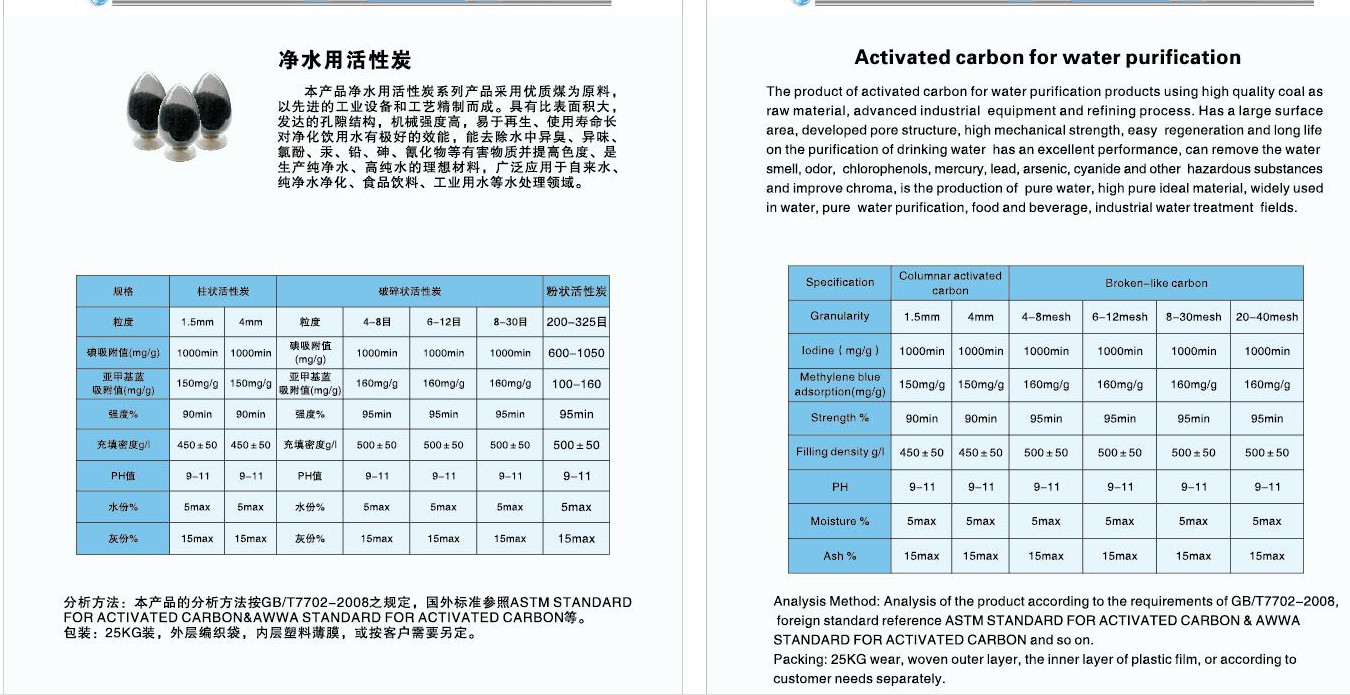 950mg/G High Lodine Coal Granular Activated Carbon For Water Plant Purification