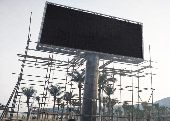 Single Pillar Full Color LED Display P10 LED Rental Screen Billboard 3 Years Warranty