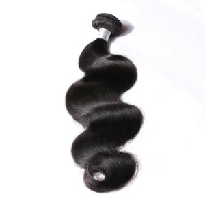 Quality Natural Black Peruvian Human Hair Body Wave 100% Original Virgin Hair Wefts wholesale