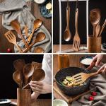 Kitchen Teak Wood Cooking Utensils Set Non Stick