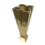 Rose gold color stainless steel different shapes flower pots