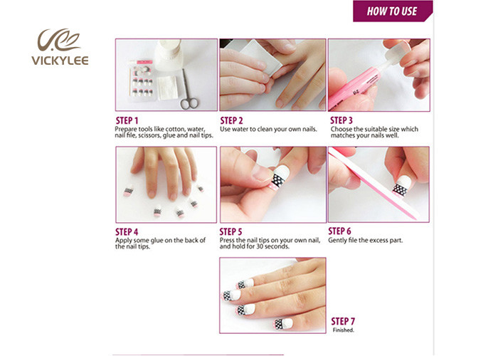 Fashion Artificial Stiletto 3D ABS Black False Nails With Stone