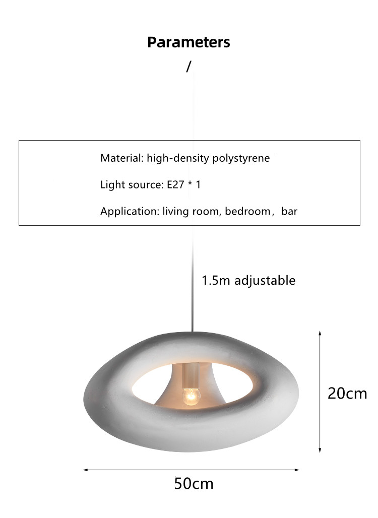 Nordic Minimalist Restaurant Pendant Light Creative Wabi-Sabi Bedroom Loft Lamp(WH-VP-179)