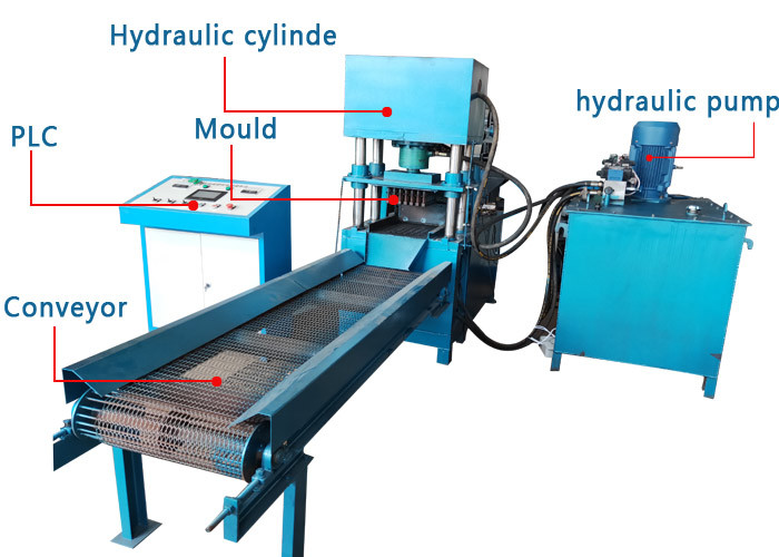 25mm Cubic Shape Briquette Charcoal Machine 480pcs/Min