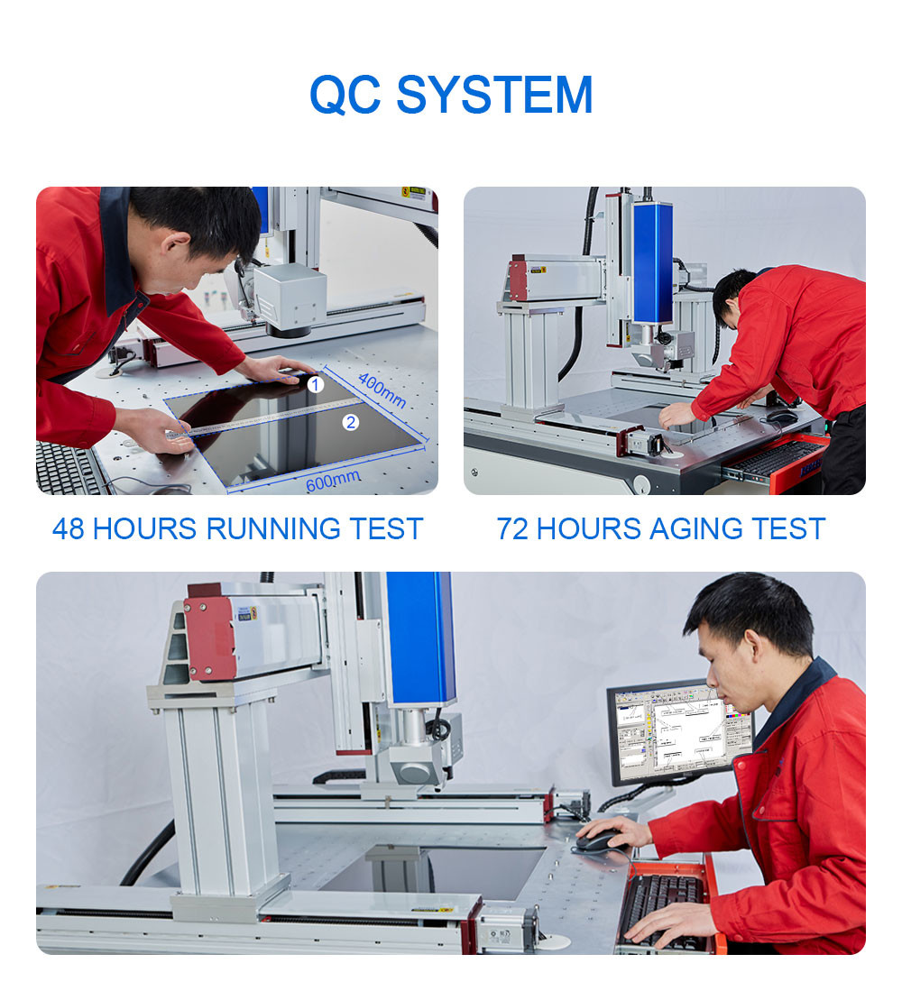 Large Size Seamless Splicing Laser Marking Machine For Metal Stainless Steel Leather