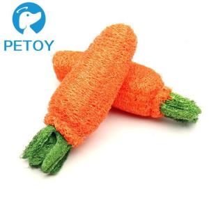 Quality Cute Carrot Loofah Durable Pet Toys / Bright Color Big Dog Rope Toys wholesale