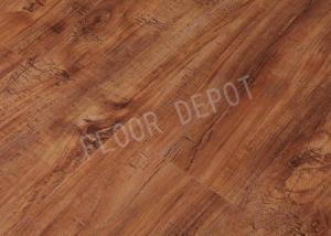 Quality Wear Resistant HDF Laminate Wood Flooring AC4 Carb2 V Groove EIR Waxed Crystal Surface wholesale