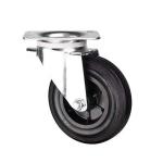 200mm 8 Inch Rubber Caster Without Brake Garbage Can
