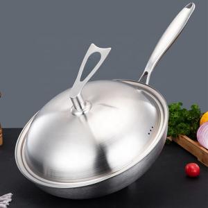 Quality High Capacity Stovetop Frying Pan Kitchen Non Stick Stainless Steel wholesale