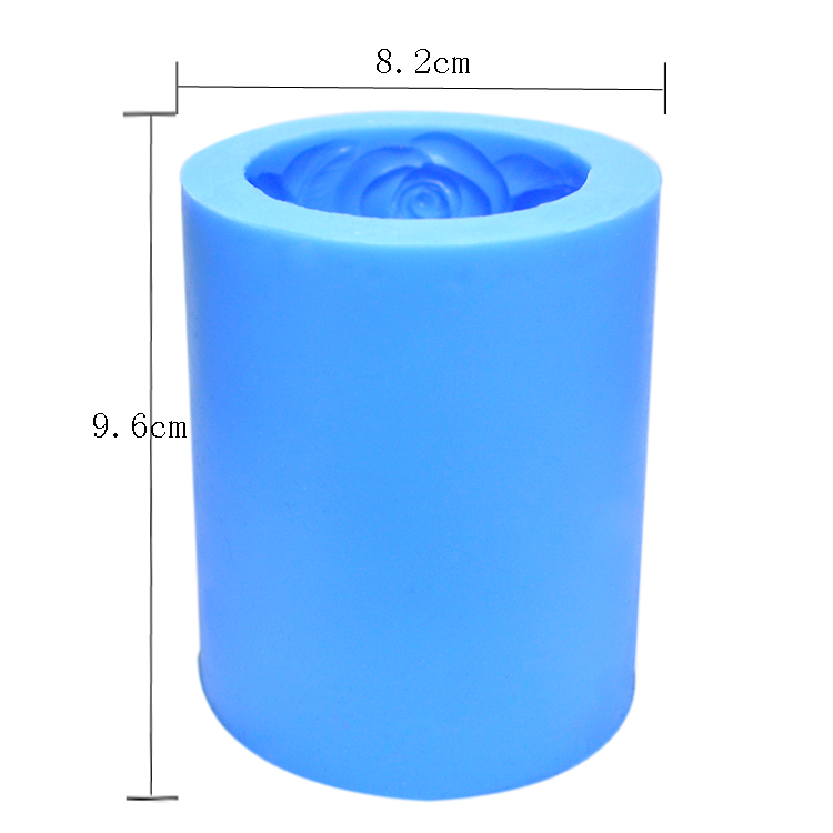 Food Grade Flower Silicone Candle Mold Cylinder Eco Friendly 3D