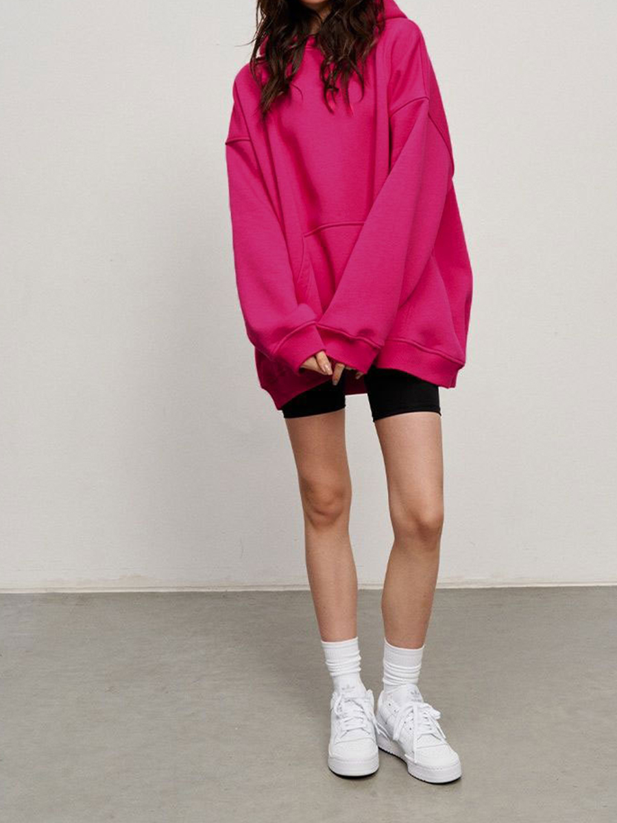 Women's Casual Hoodie Terry Fabric and Breathable for Autumn/Winter Plus Fleece