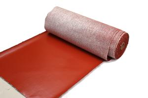 Quality 3.0mm Texturized Fireproof Fiberglass Cloth Red Silicone Coating wholesale