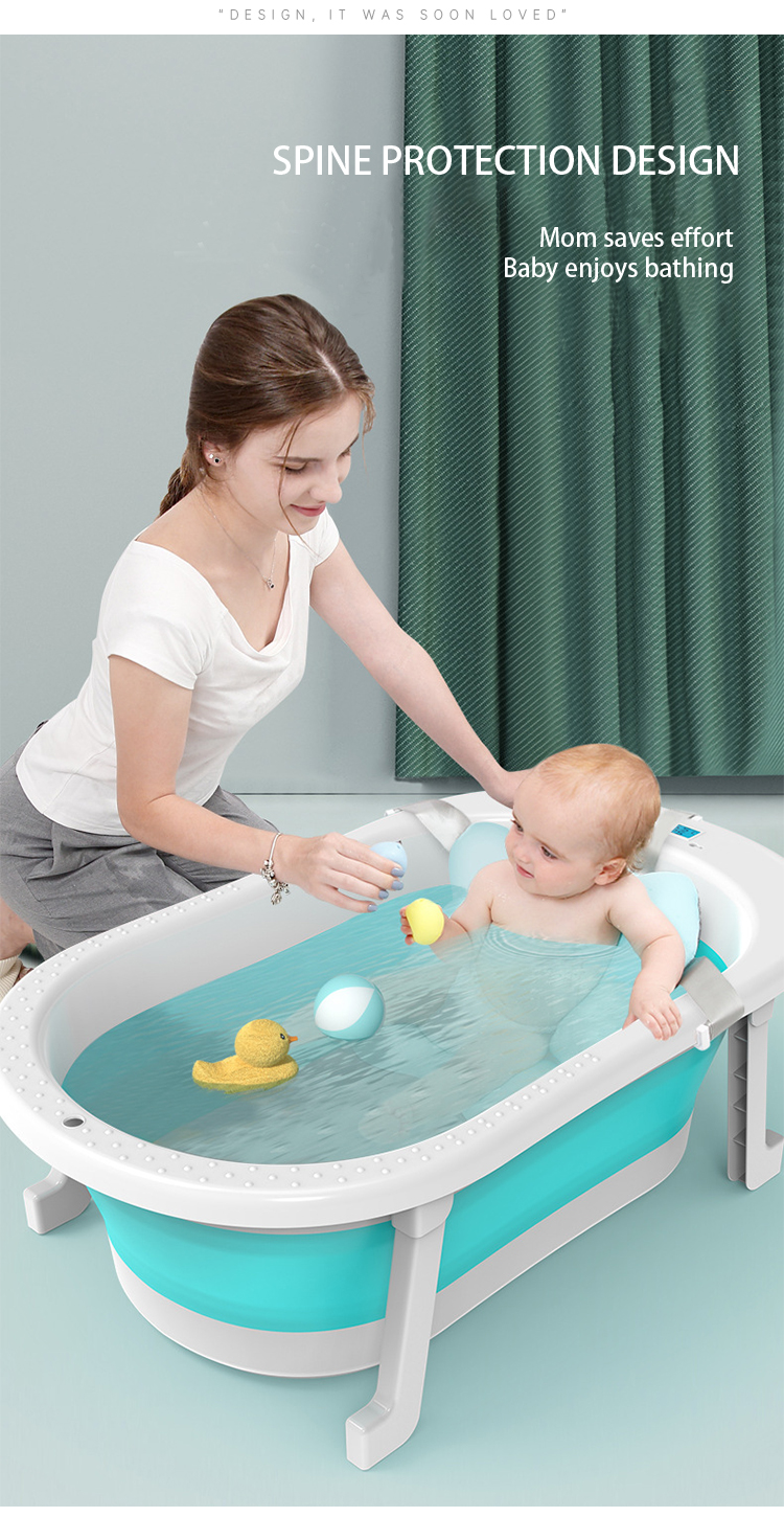 OEM/ODM Foldable Infant Bath Tub With Temperature Sensing Safe And Stable