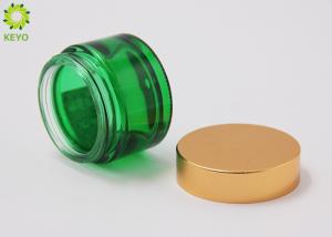 Quality 1 OZ Custom Cosmetic Packaging Containers Green Glass Material Made wholesale