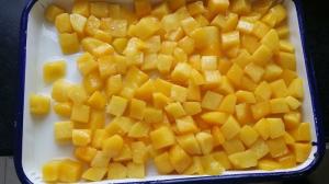 Quality Fruit Jelly Snacks Canned Yellow Peach Dices In Light Syrup Promote Appetite wholesale