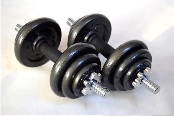 black cast iron painting weight dumbbells plates 0.5kg 1.25kg 2.5kg 5kg