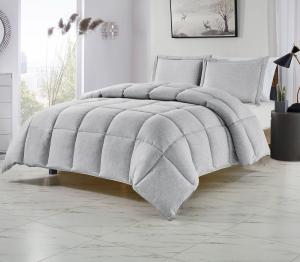 Quality Cozy Grey Cationic Comforter Soft Cationic Fabric Neutral Tones Bedding Essential Grey wholesale