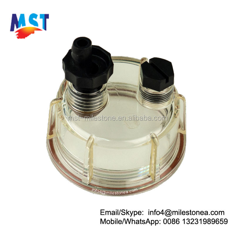 High Efficiency Diesel Plastic Glass Fuel Filter Water Bowl Series for R12P R12T R12S filter truck marine