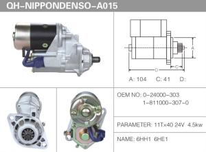 Quality 6HH1 6HE1 Generator Starter Motor 0-24000-303 1-811000-307-0 wholesale