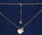 Personalized Charms Key Lock Heart Padlock Bracelet Gold Qixi Gift
